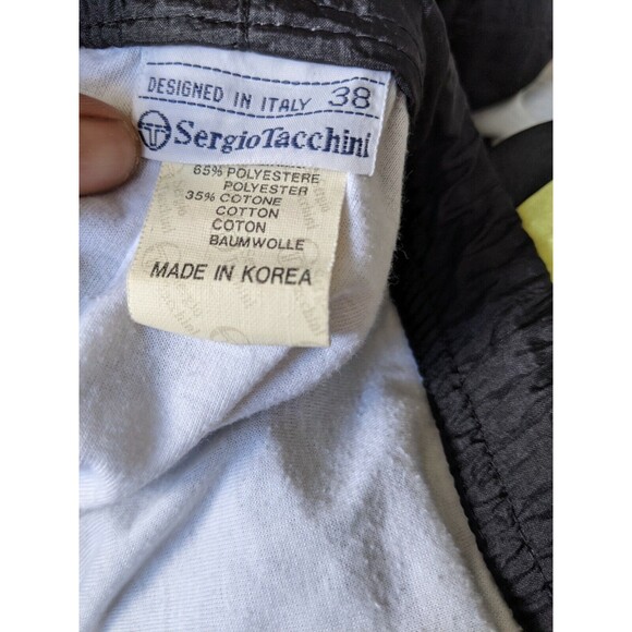 Vintage Sergio Tacchini Track suit 80s 90s Colorblock Zip Jacket Sz 44 Pants 38 - Picture 8 of 9